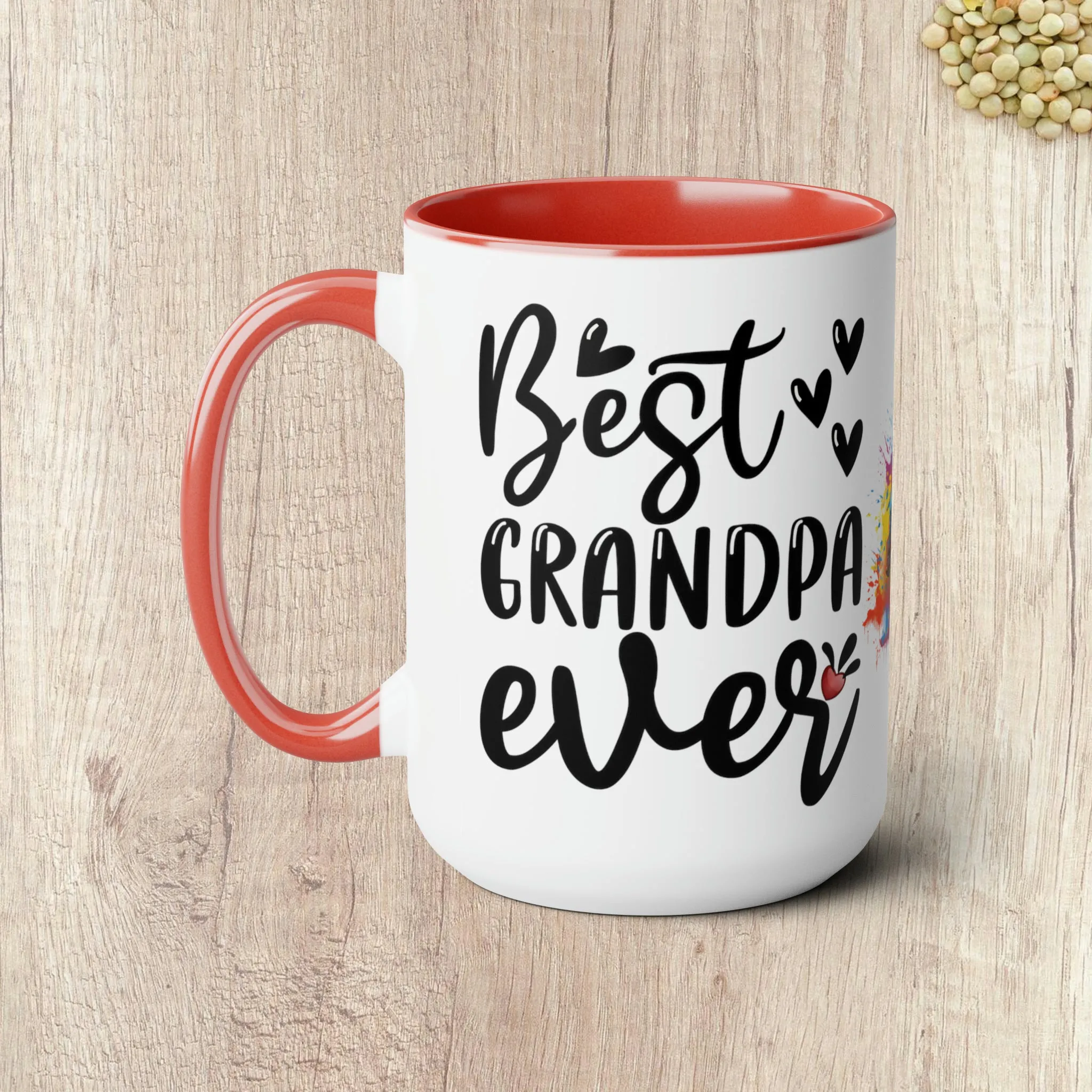 BEST GRANDPA EVER - Two-Tone Coffee Mug - 15oz - 5 Color Options