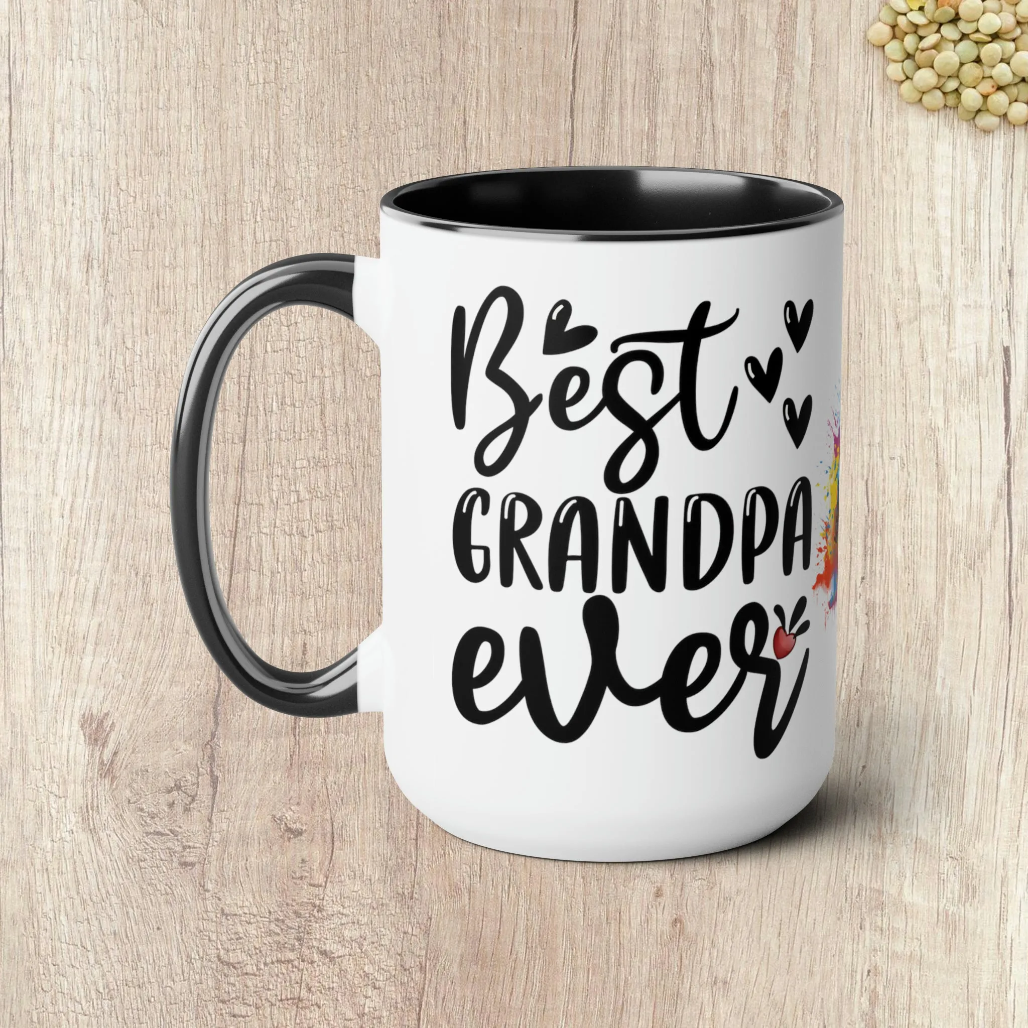 BEST GRANDPA EVER - Two-Tone Coffee Mug - 15oz - 5 Color Options