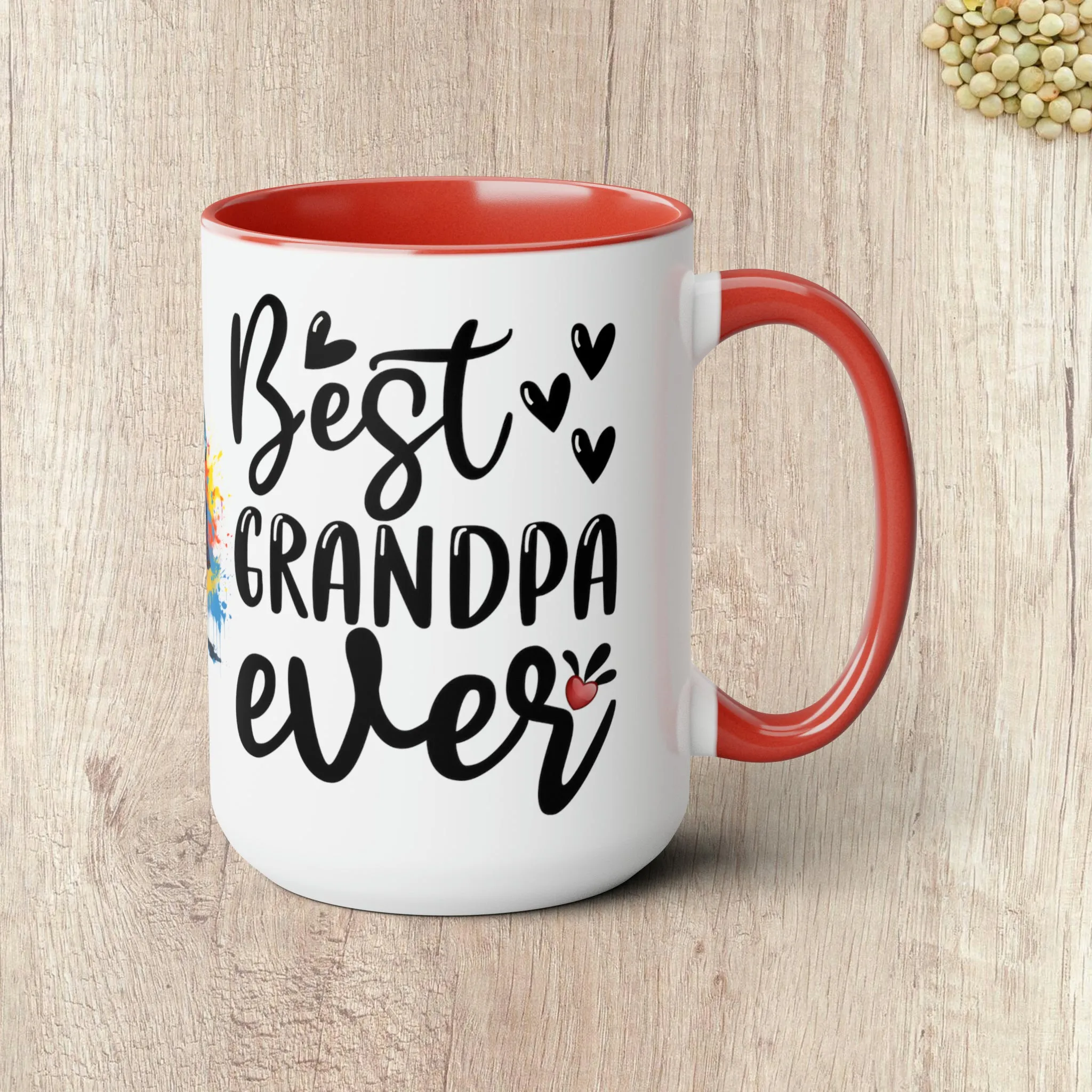 BEST GRANDPA EVER - Two-Tone Coffee Mug - 15oz - 5 Color Options