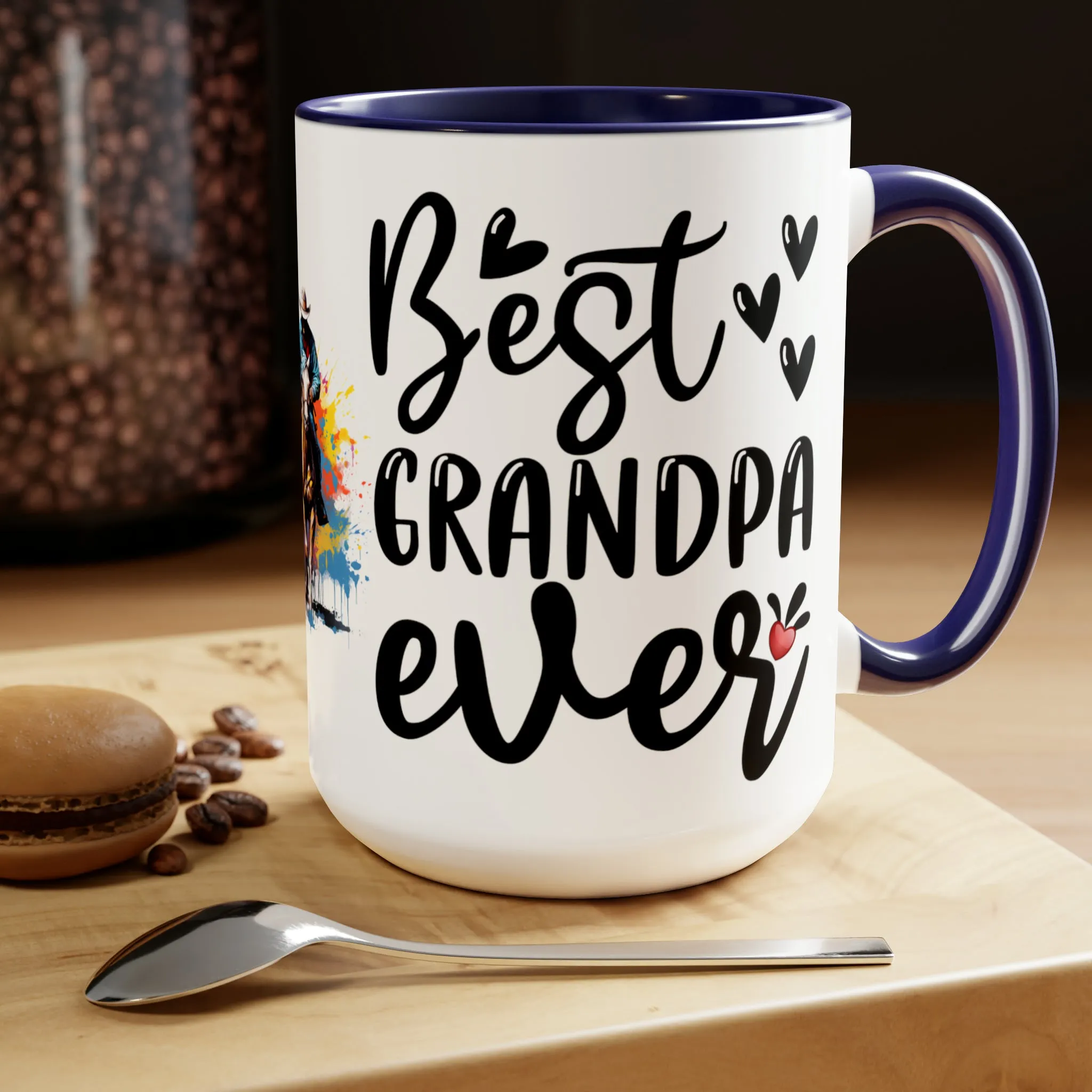 BEST GRANDPA EVER - Two-Tone Coffee Mug - 15oz - 5 Color Options