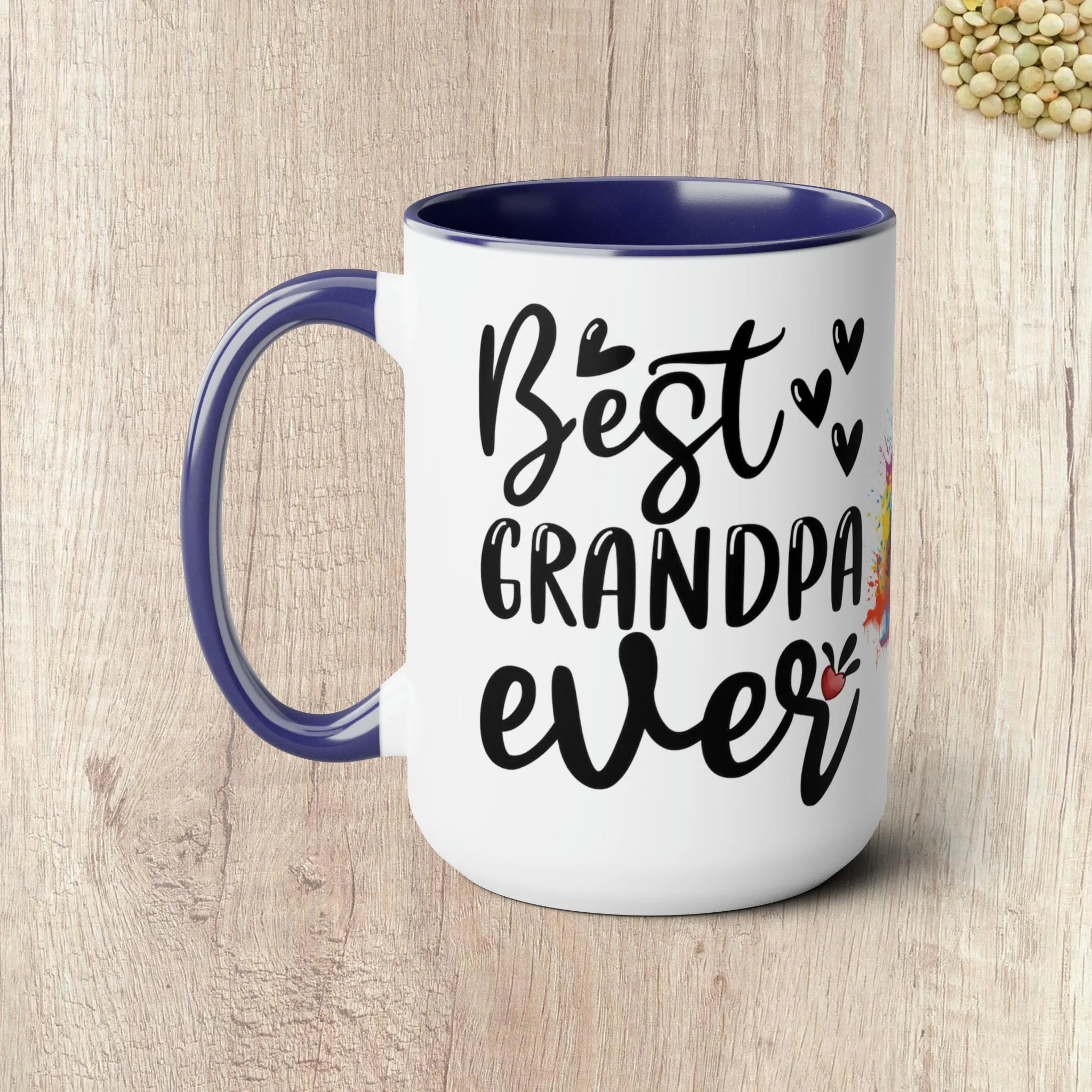 BEST GRANDPA EVER - Two-Tone Coffee Mug - 15oz - 5 Color Options