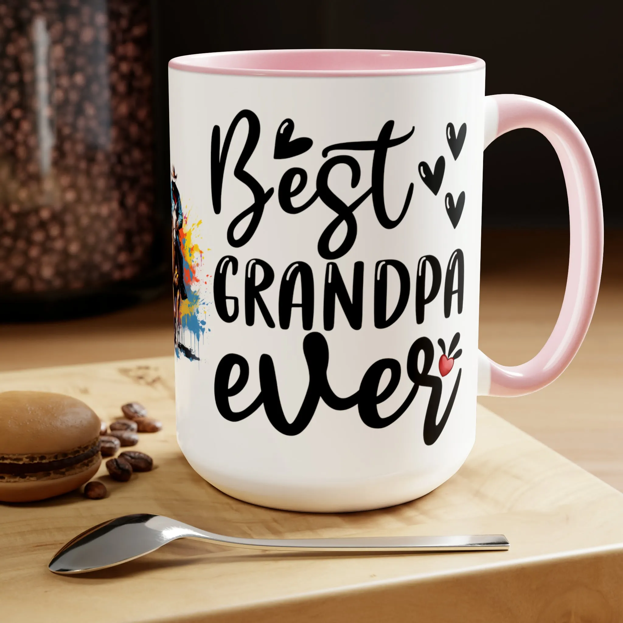 BEST GRANDPA EVER - Two-Tone Coffee Mug - 15oz - 5 Color Options