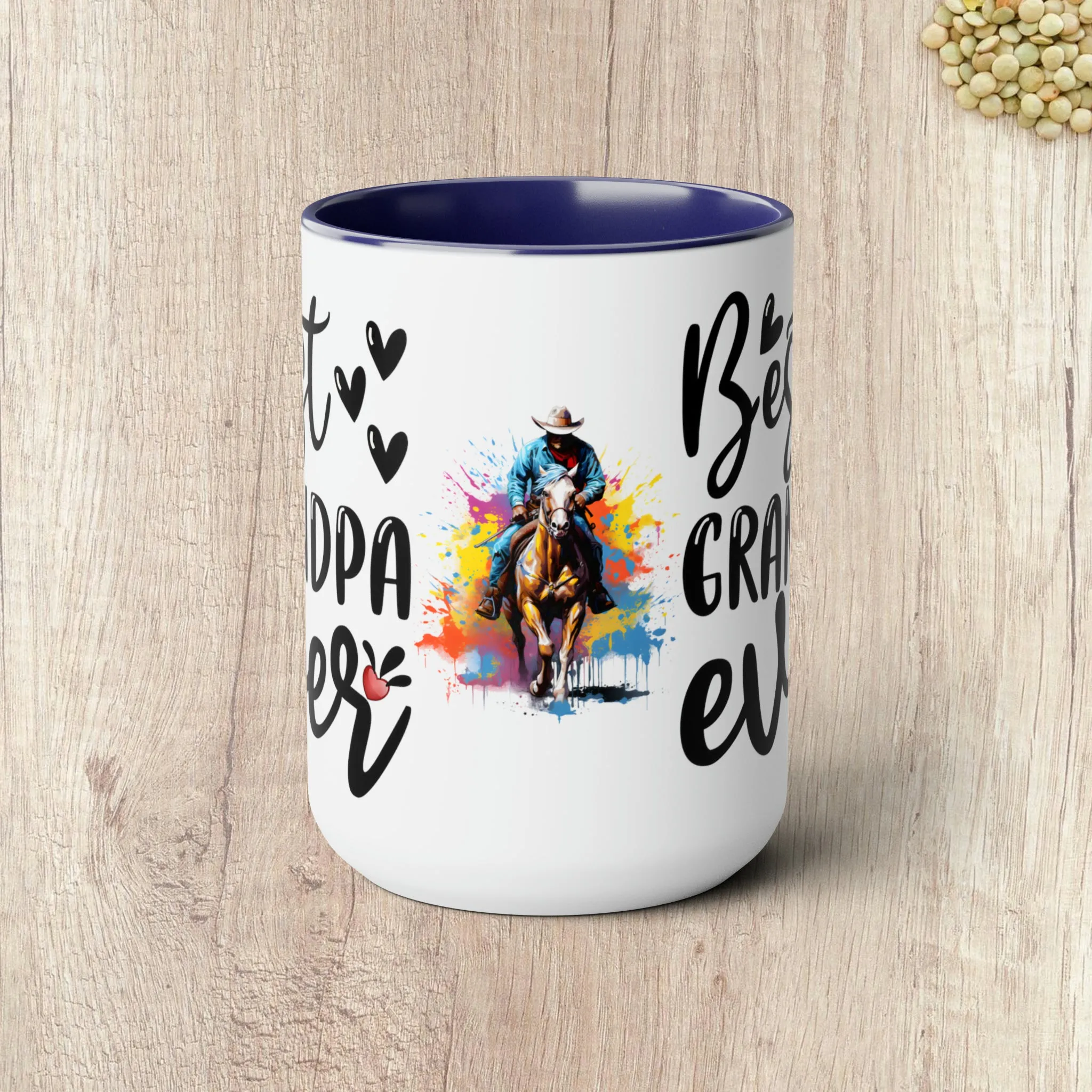 BEST GRANDPA EVER - Two-Tone Coffee Mug - 15oz - 5 Color Options