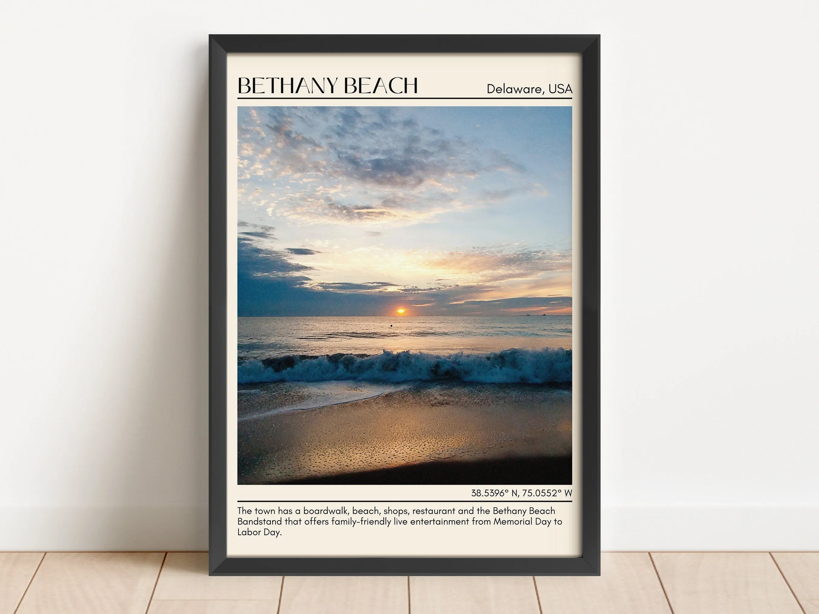 Bethany Beach Wall Art Canvas, Delaware, USA