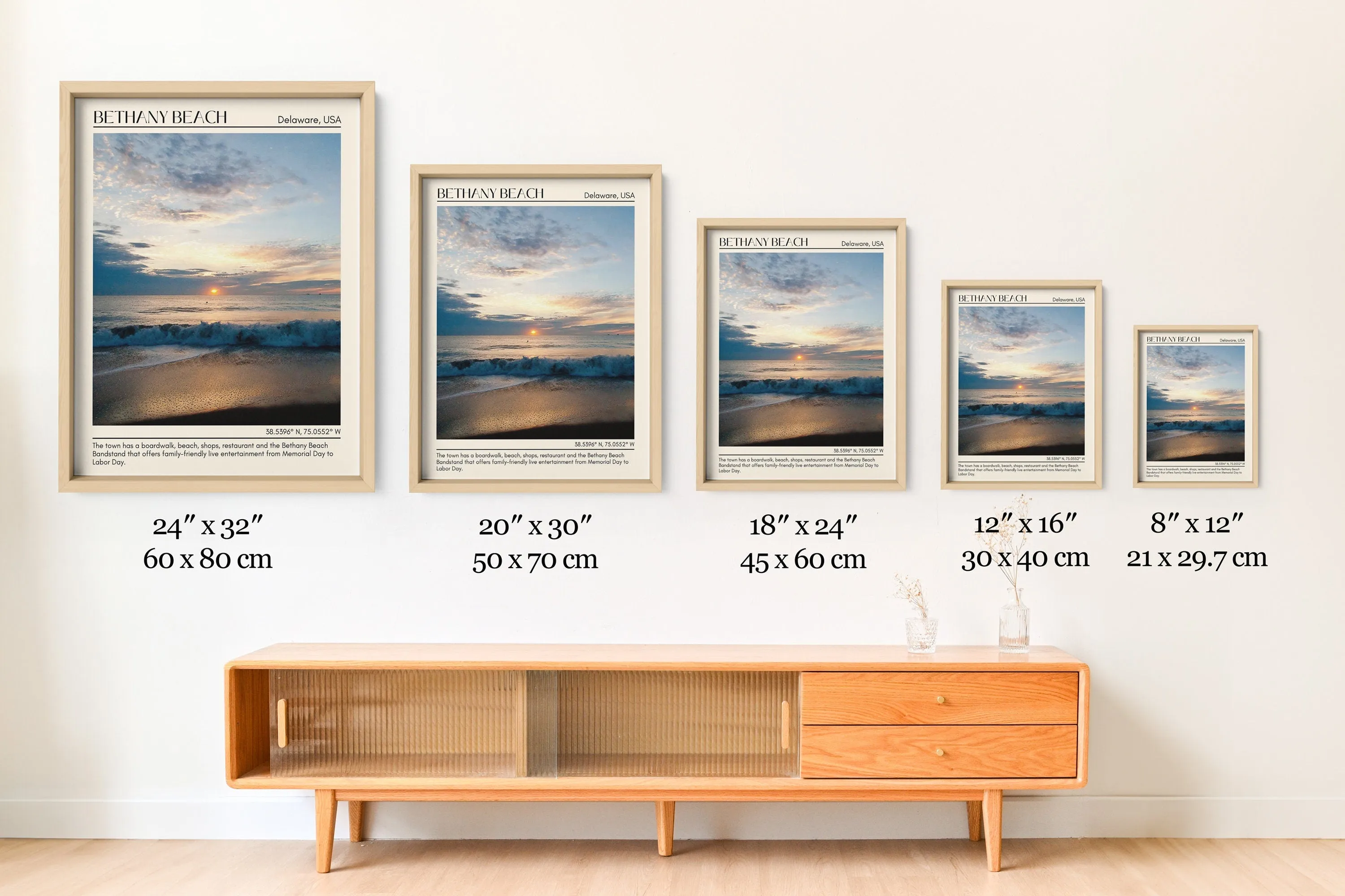 Bethany Beach Wall Art Canvas, Delaware, USA