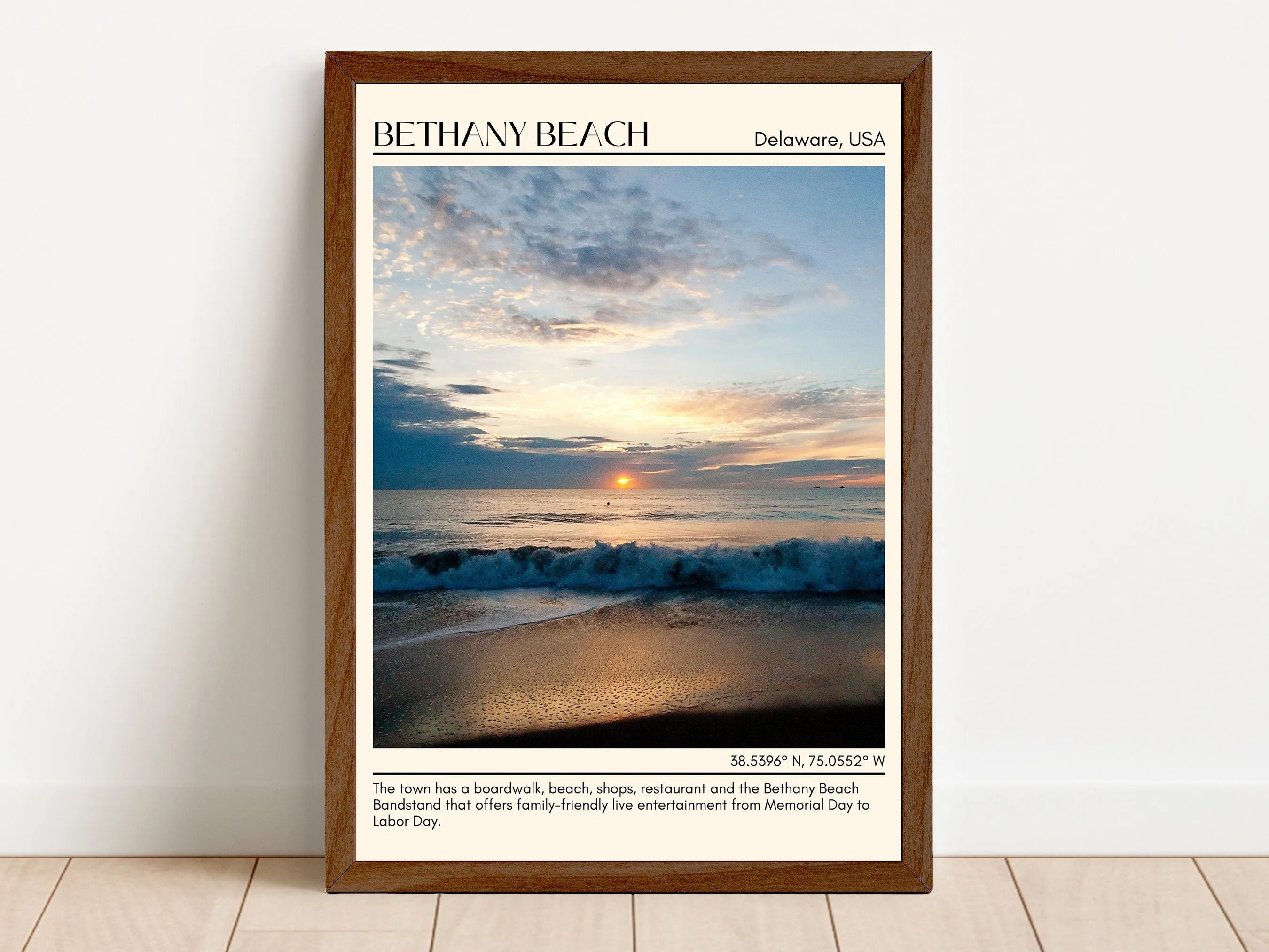 Bethany Beach Wall Art Canvas, Delaware, USA