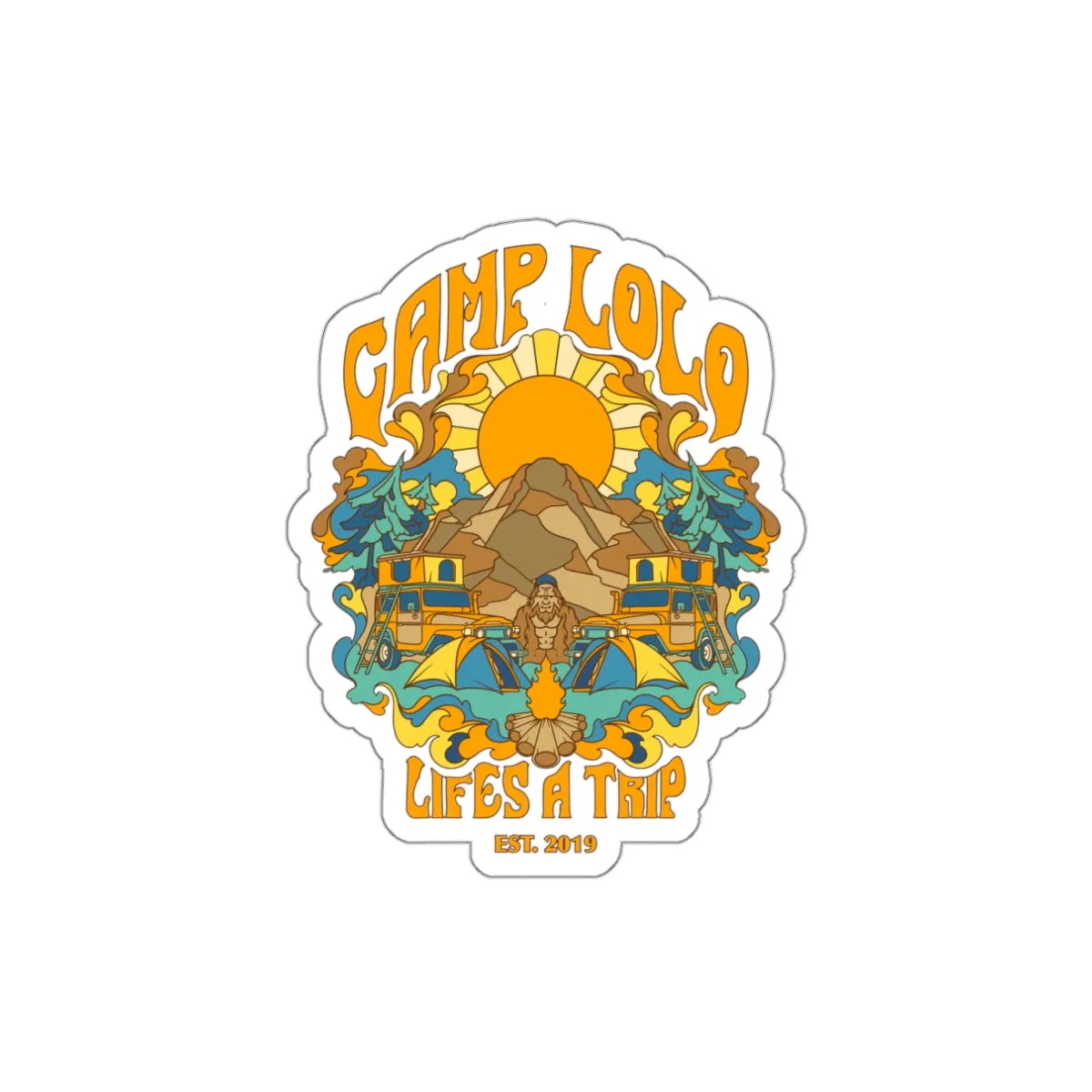 Bigfoot Trippin' Die-Cut Stickers