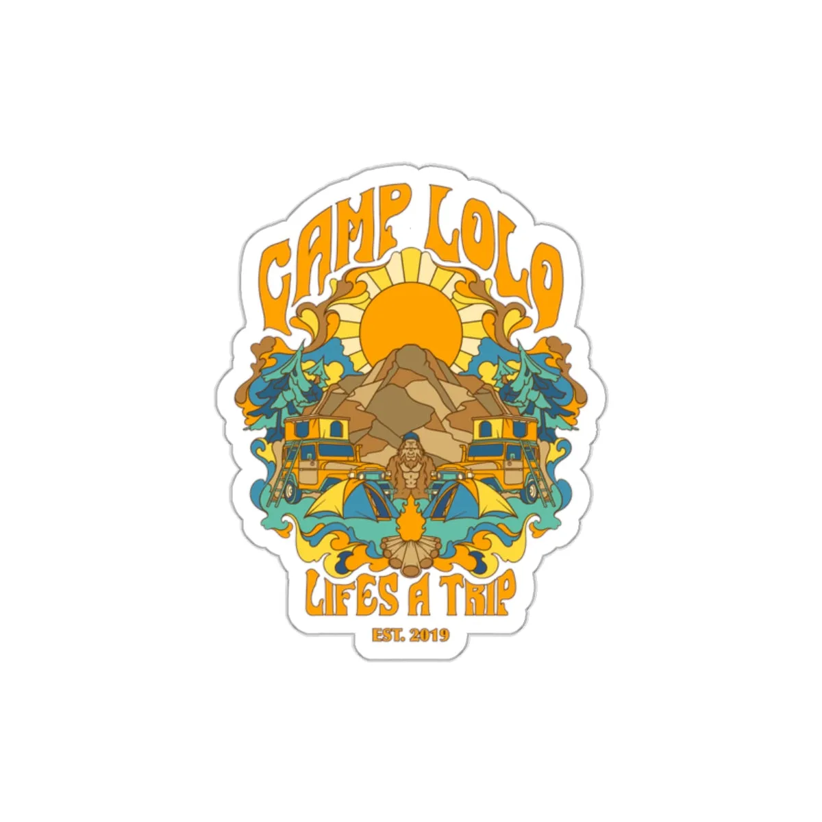 Bigfoot Trippin' Die-Cut Stickers