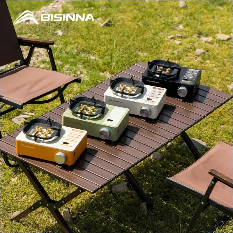 Bisinna camping gas stove 5800w high firepower outdoor portable cassette burner for picnic hiking
