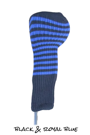 Black and Royal Blue Club Sock Golf Headcover