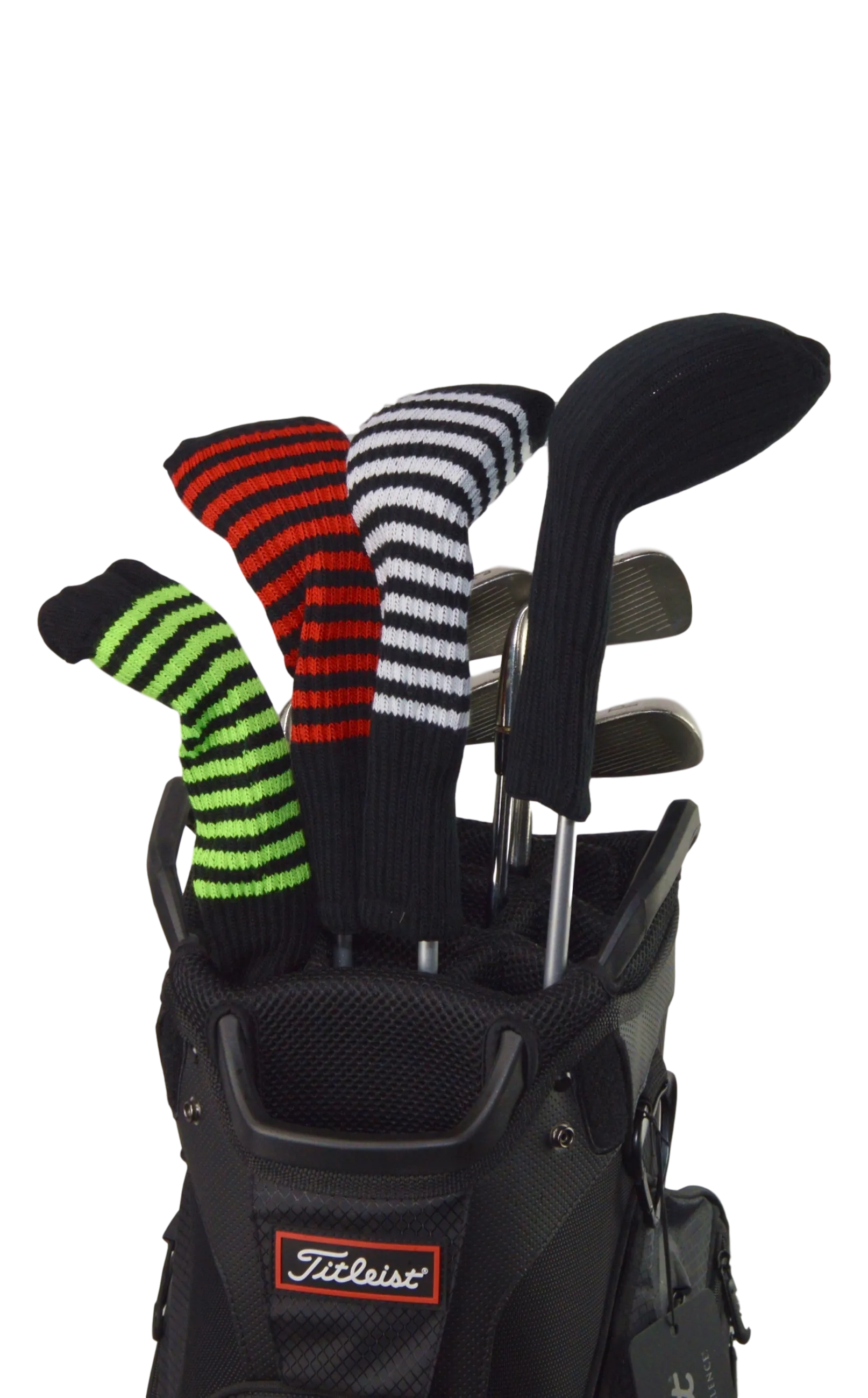 Black and Silver Club Sock Golf Headcover
