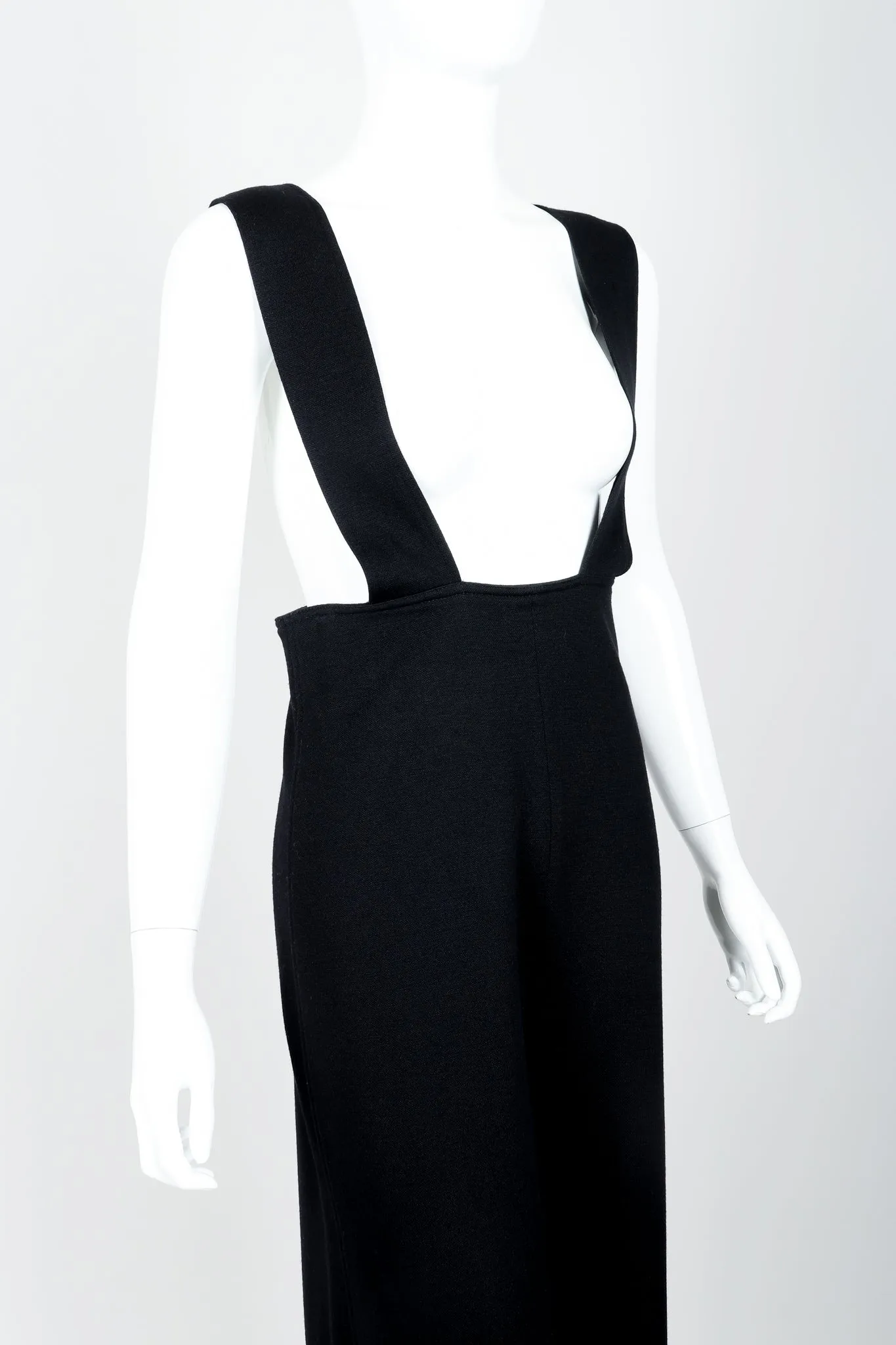 Black Knit Suspender Pant
