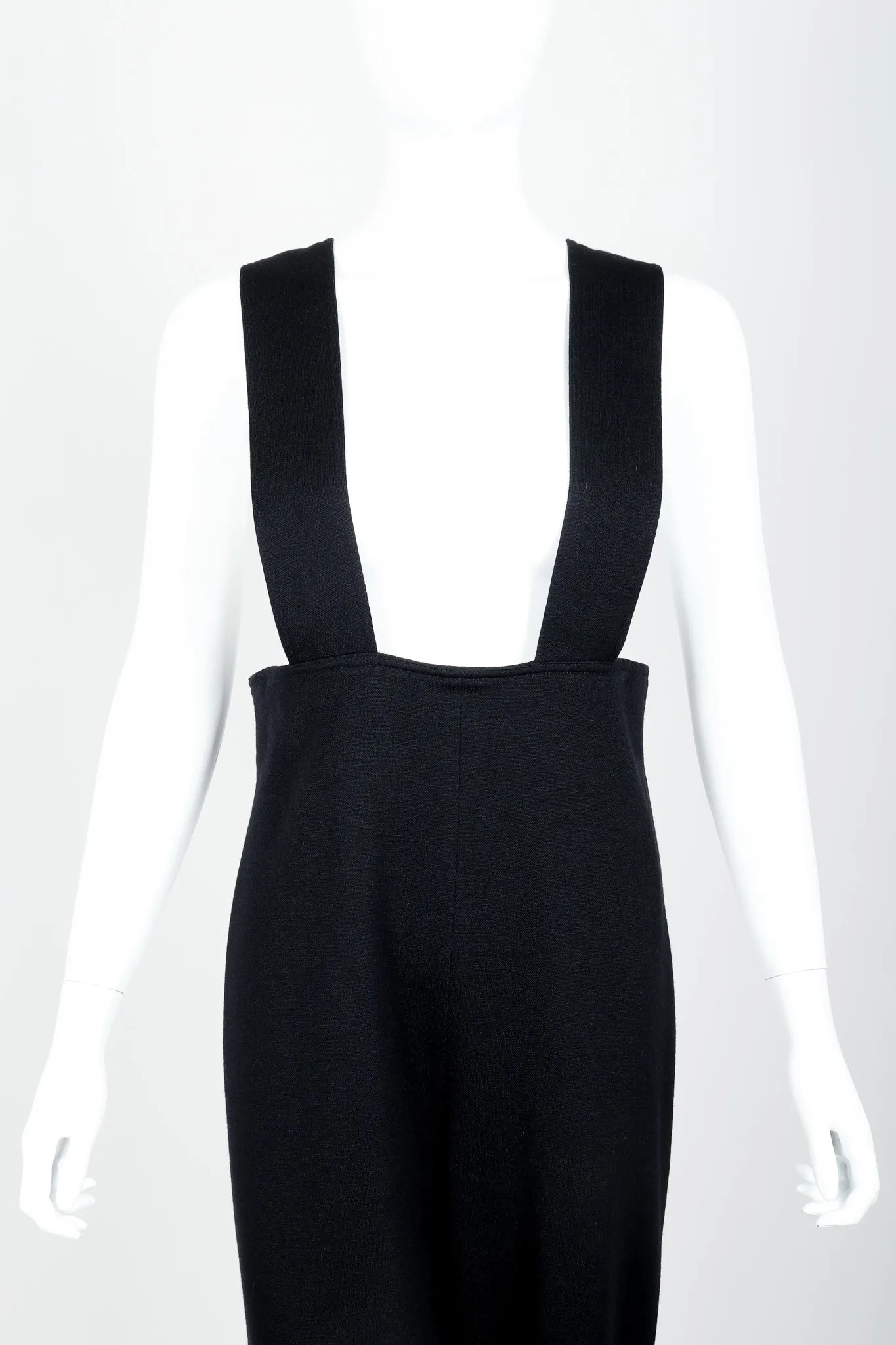Black Knit Suspender Pant