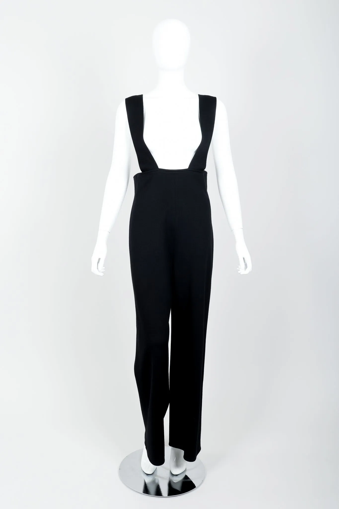 Black Knit Suspender Pant