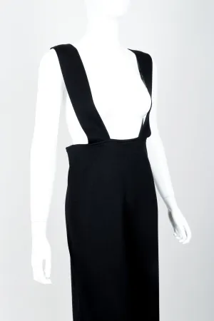 Black Knit Suspender Pant