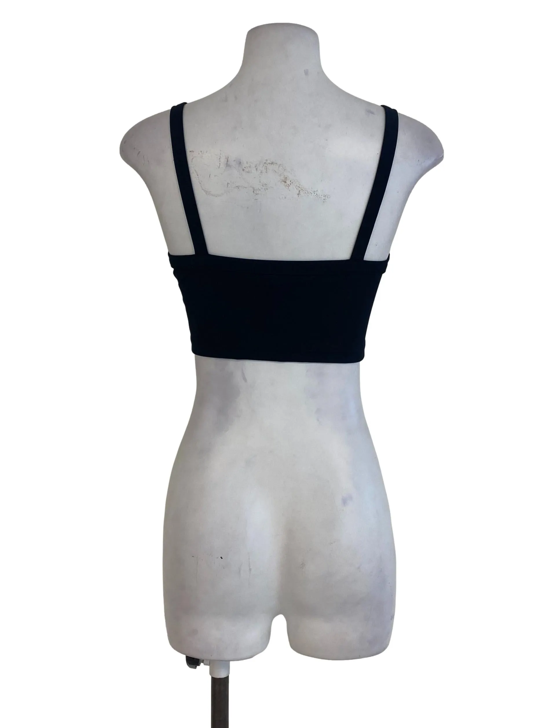 Black Plain Crop Top
