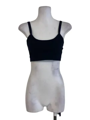 Black Plain Crop Top