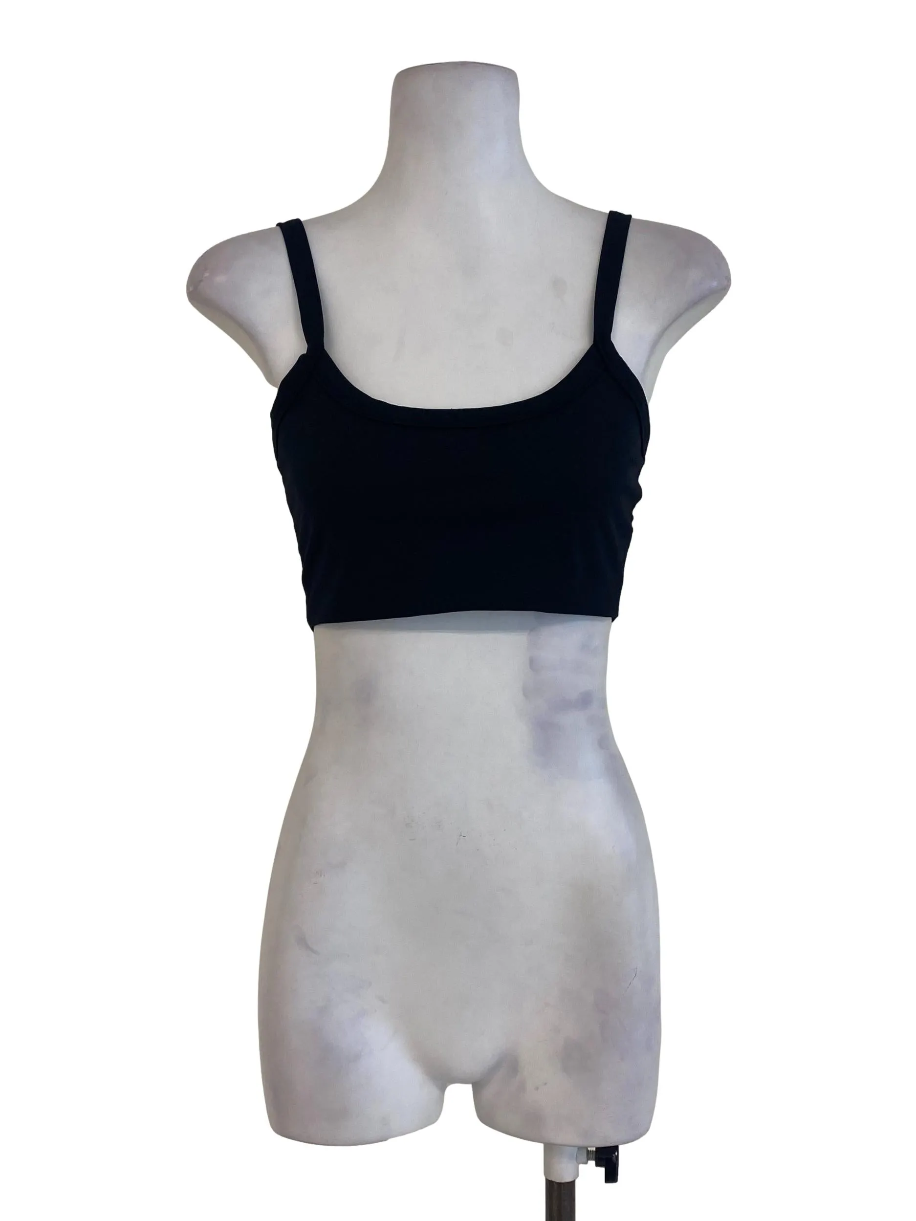 Black Plain Crop Top