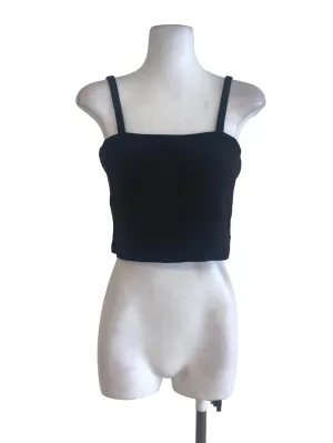 Black Striped Crop Top