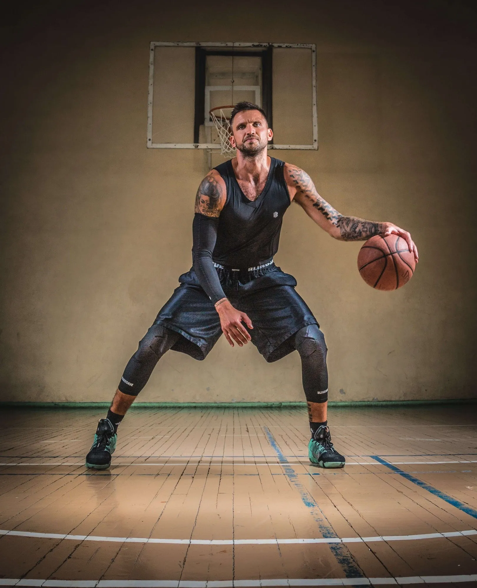 BLINDSAVE Protective 3/4 tights with knee padding
