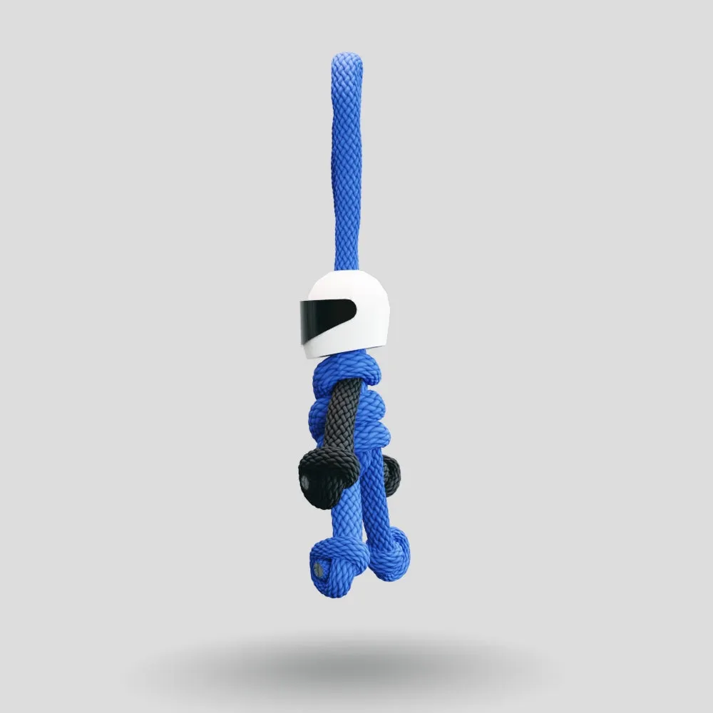 Blue Biker Buddy Paracord Keychain