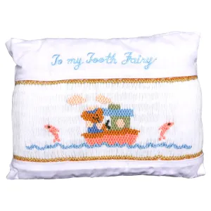 Boating Bear Smocked Toothfairy Pillow