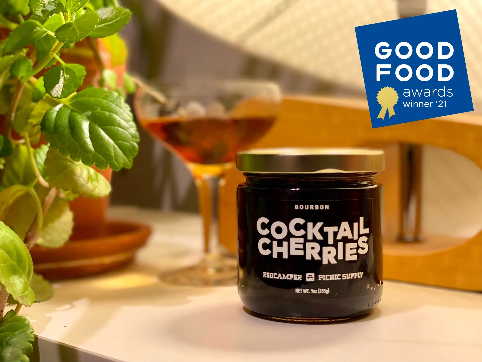 Bourbon Cocktail Cherries - A Proper size