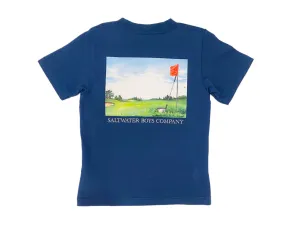Boys Golf SS Pocket Tee - Navy