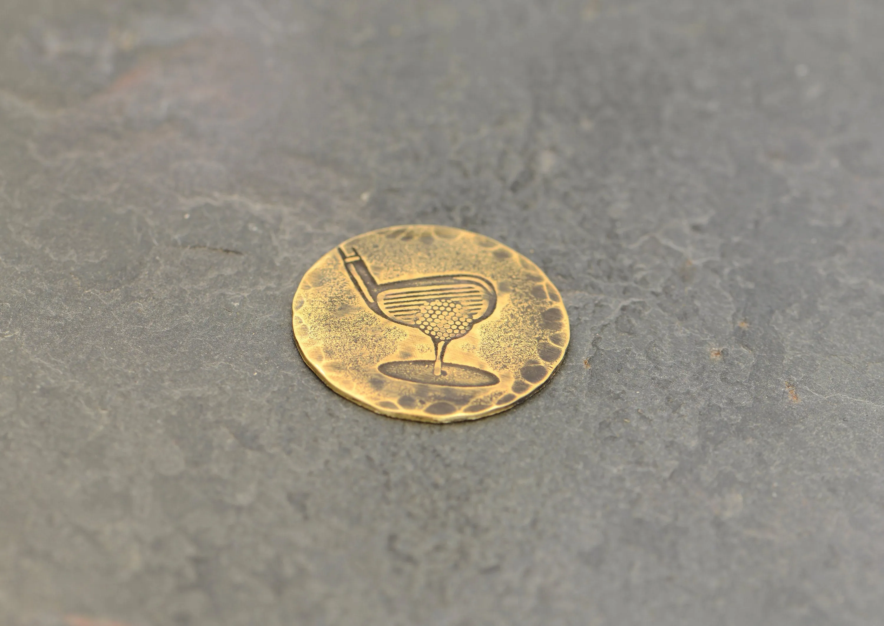 Brass golf ball marker