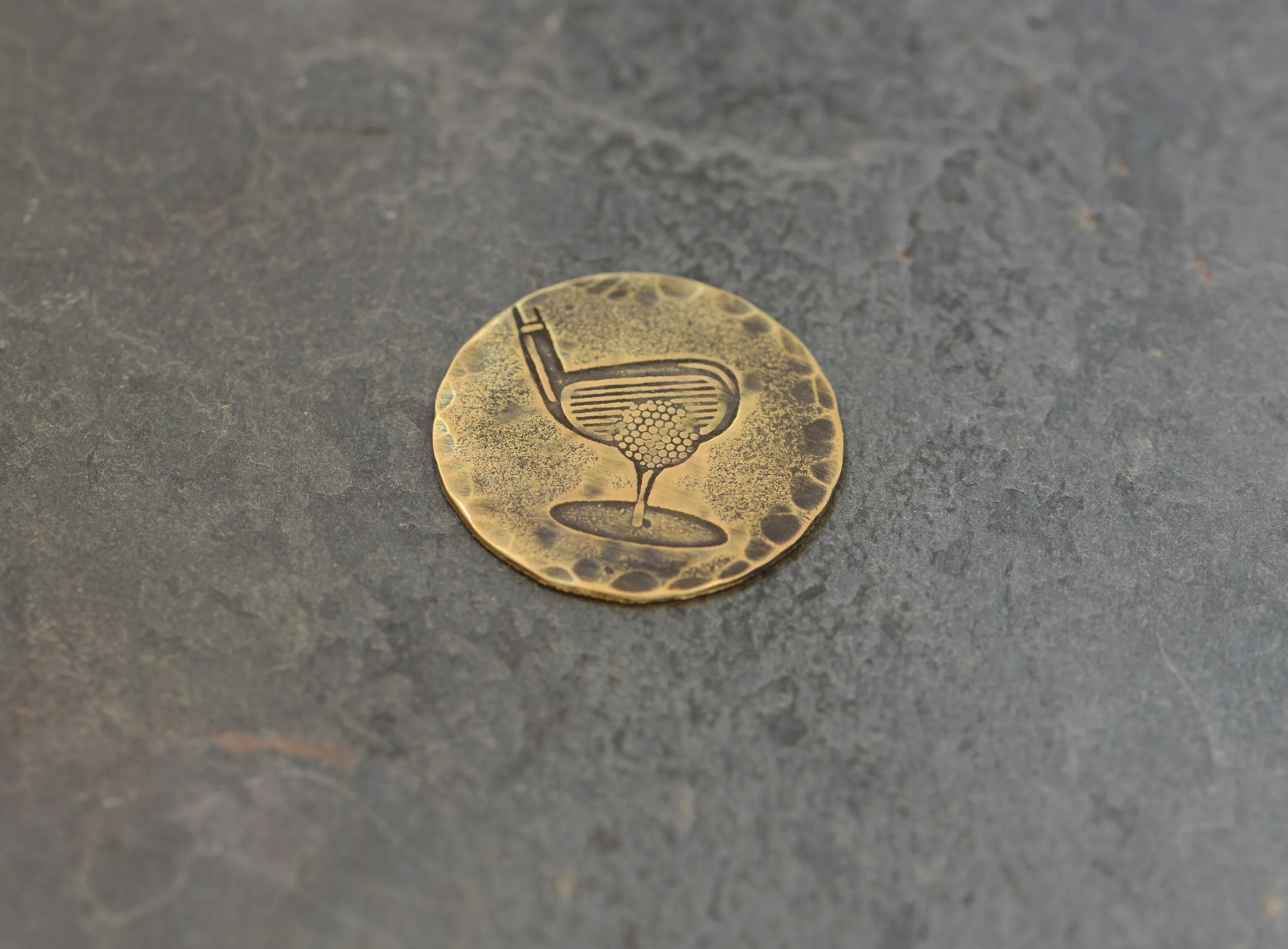 Brass golf ball marker