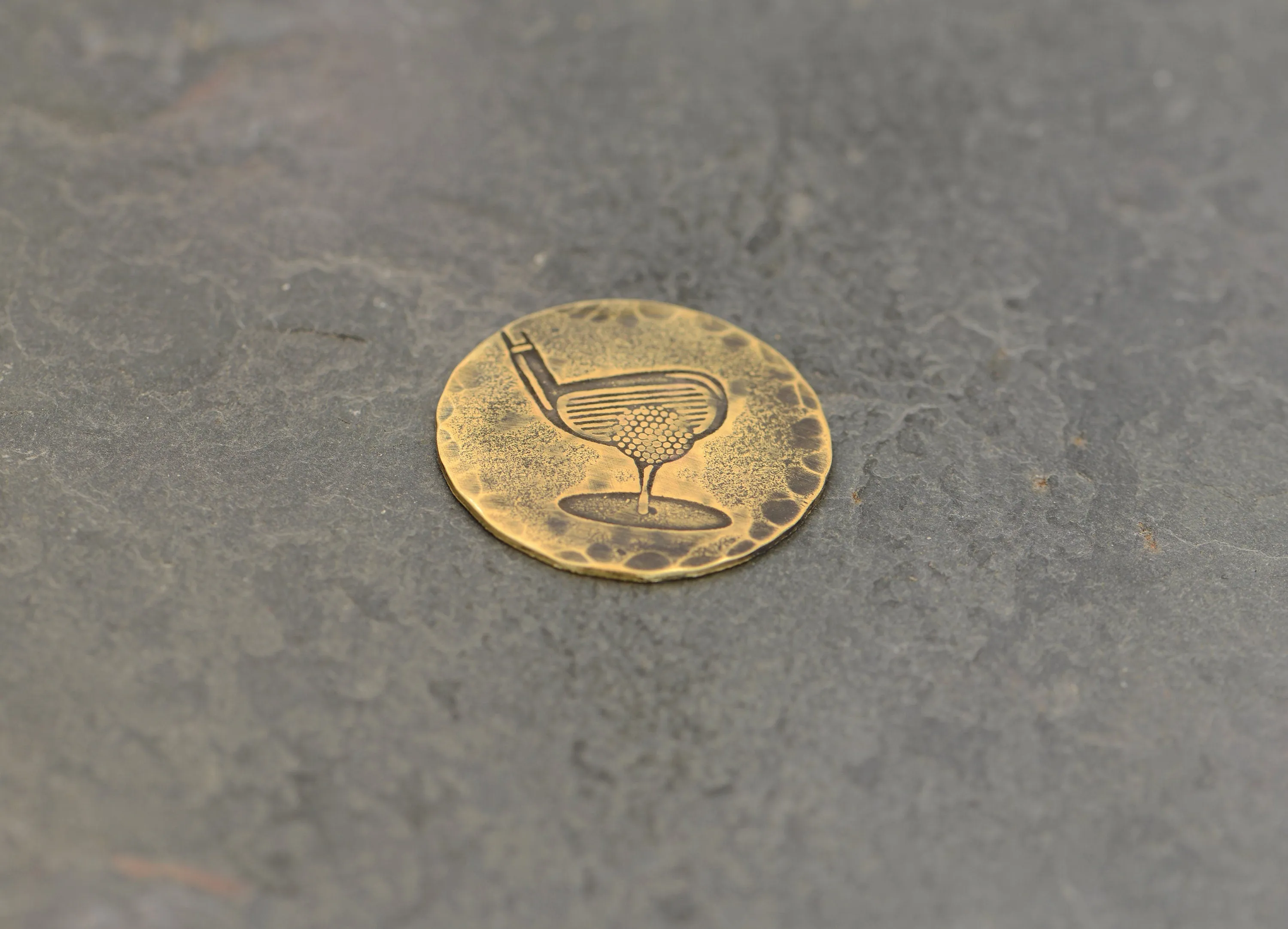 Brass golf ball marker