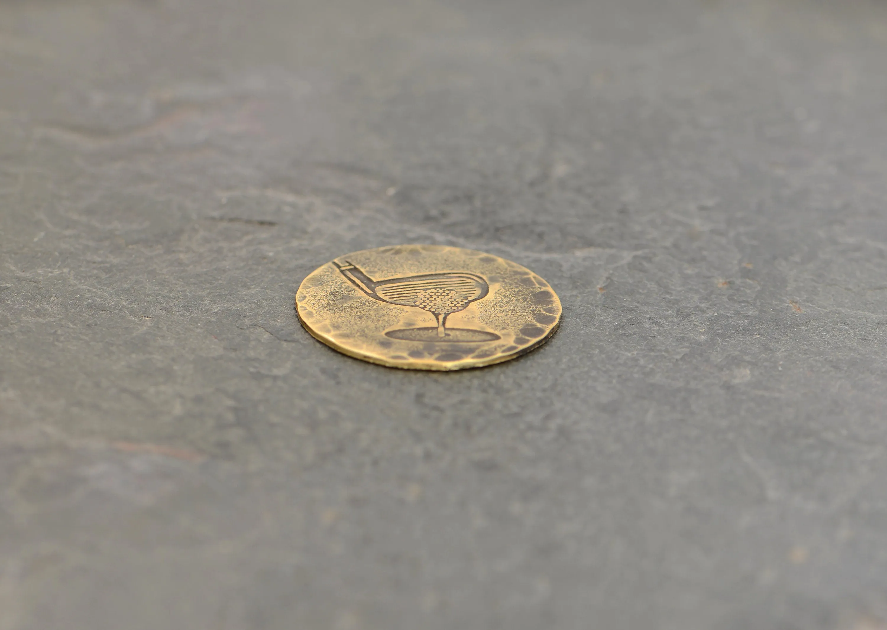 Brass golf ball marker