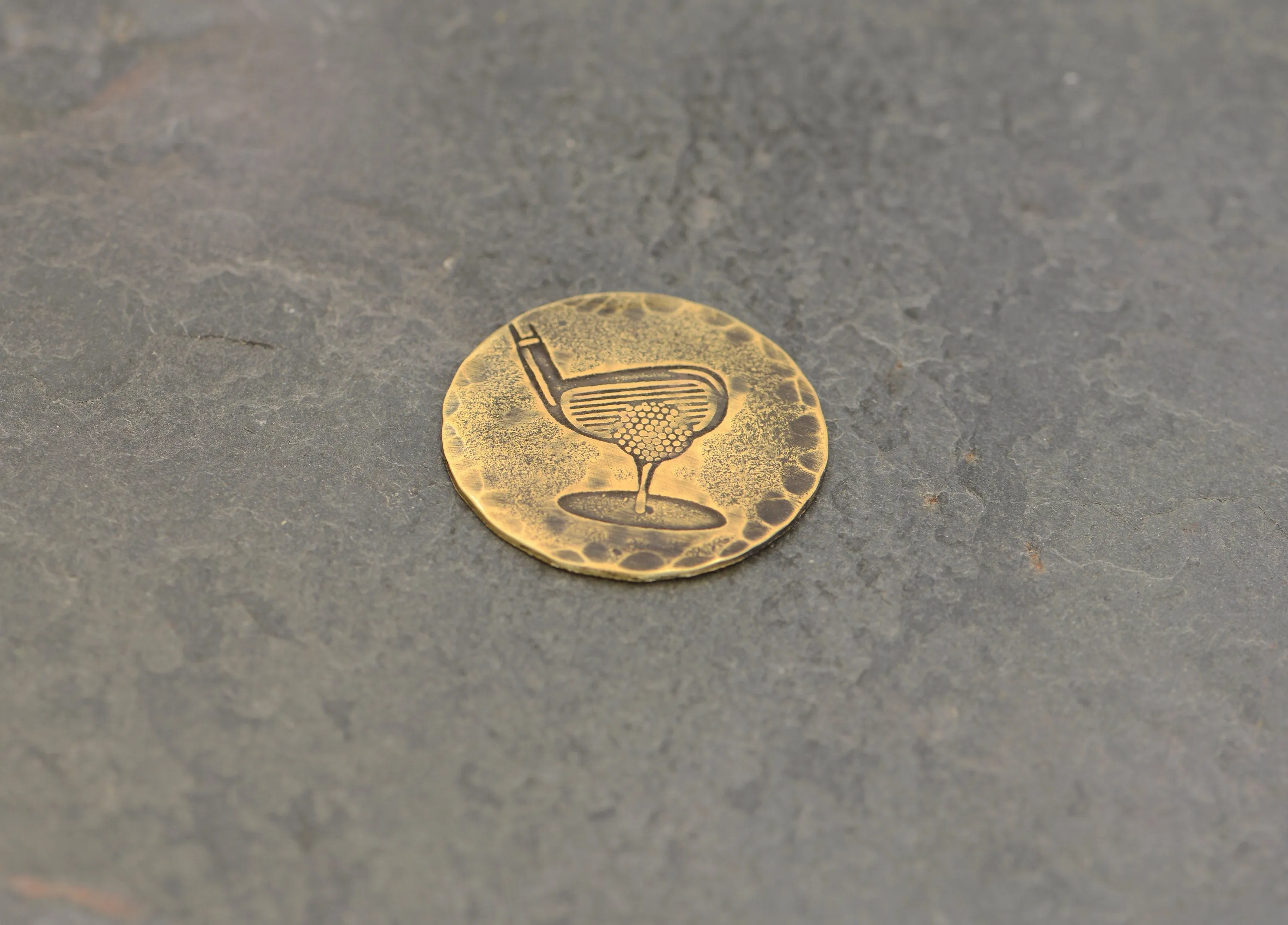 Brass golf ball marker