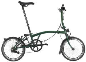Brompton C Line M6L Black Edition Folding Bike - Racing Green
