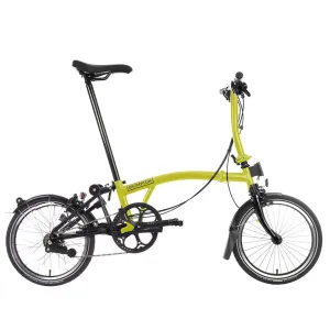 Brompton C Line S6L Black Edition Folding Bike - Yuzu Lime