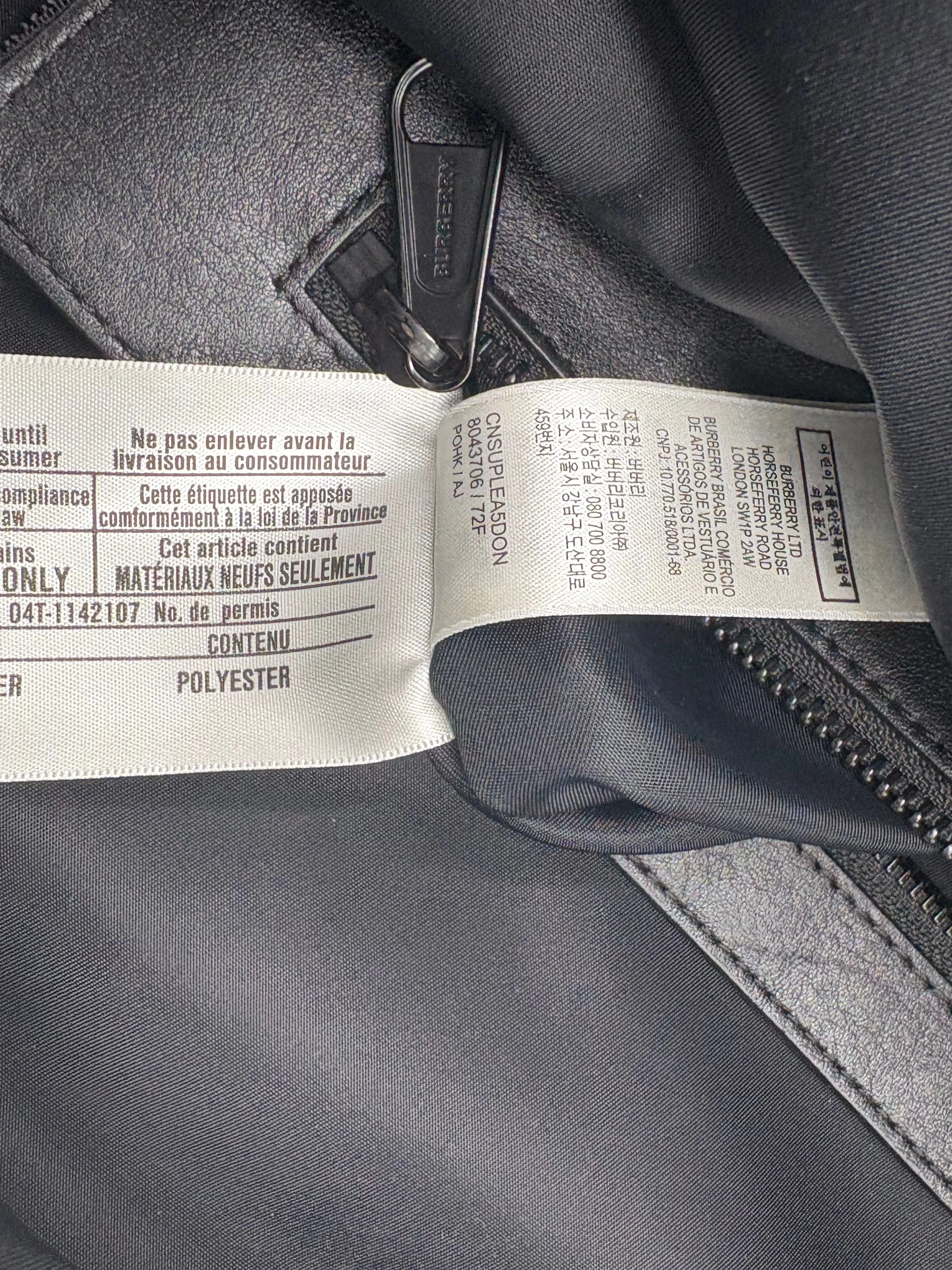 Burberry Monogram Backpack - Black