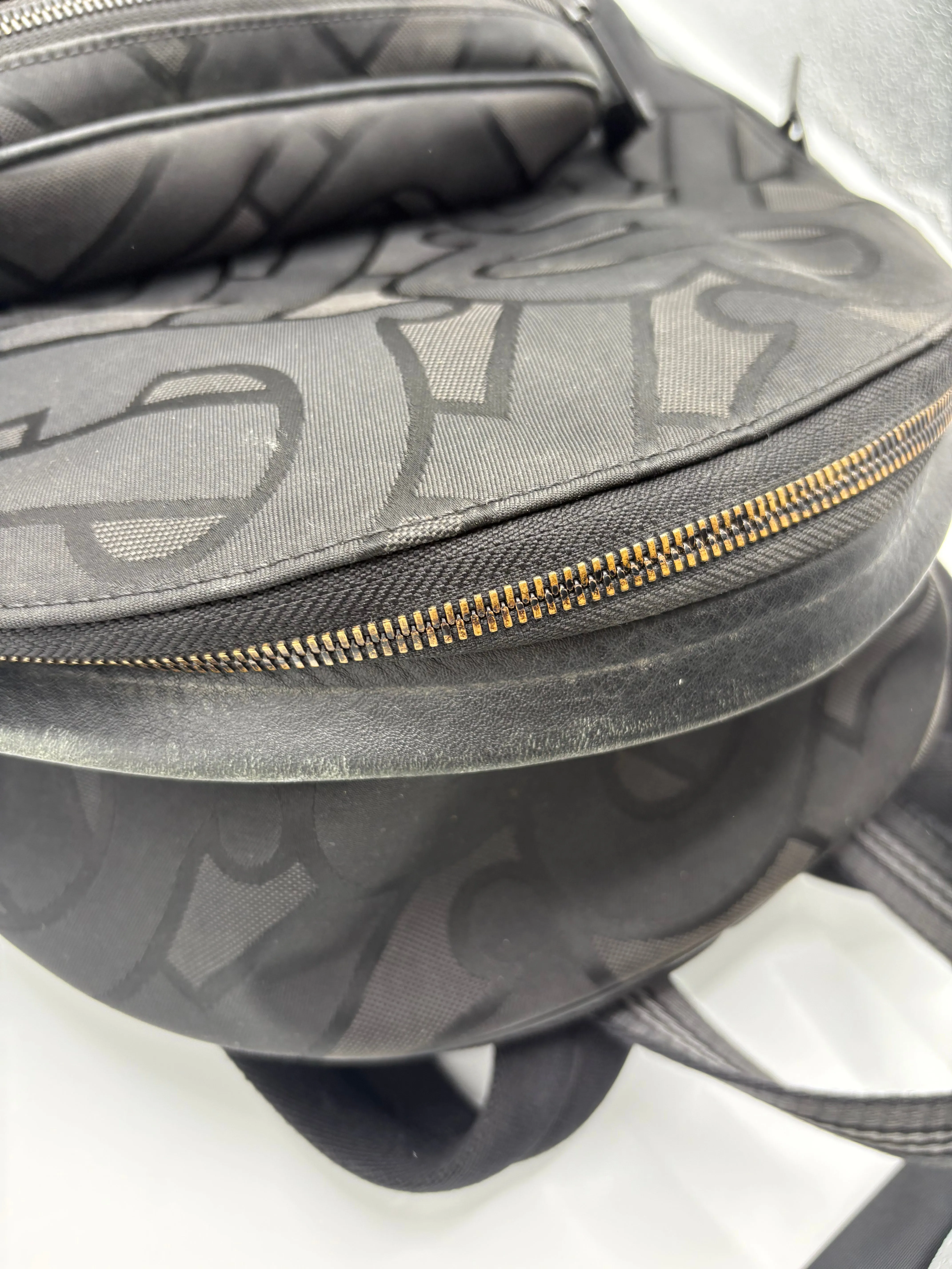 Burberry Monogram Backpack - Black