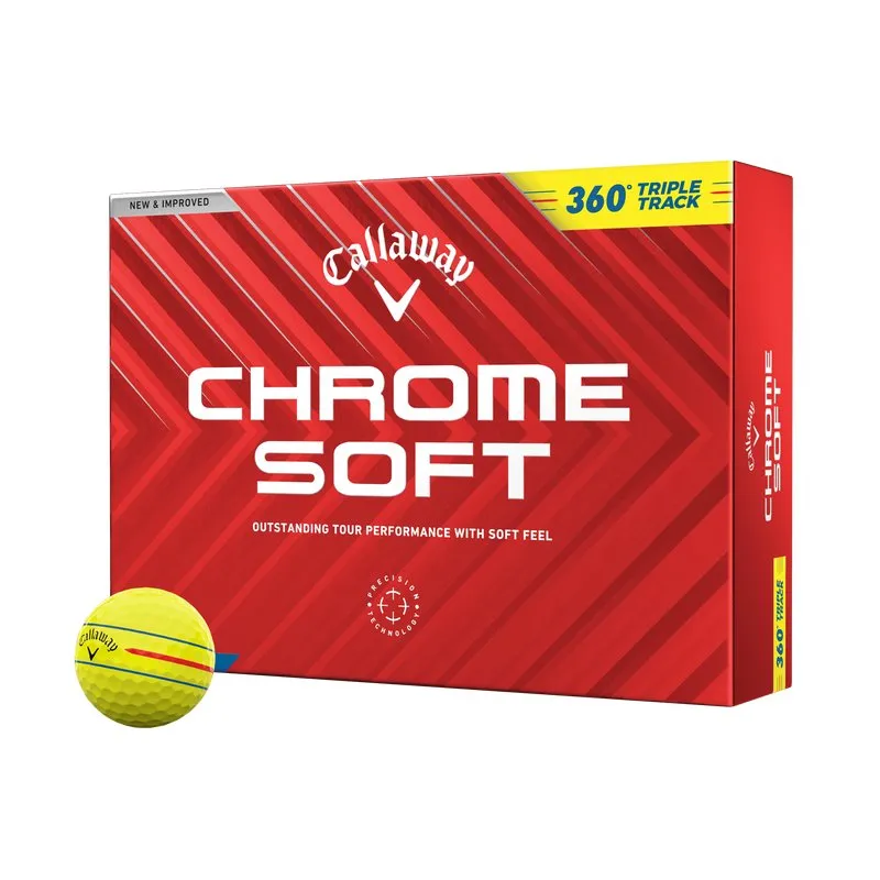 Callaway Chrome Soft Yellow 360 Triple Track Golf Balls