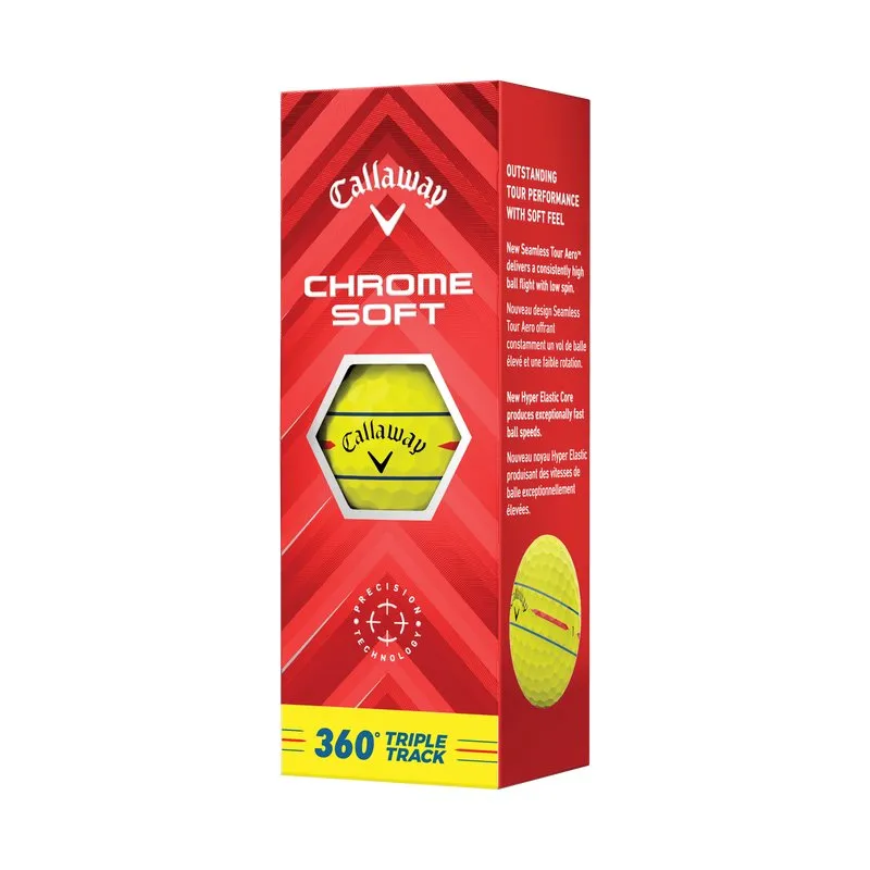 Callaway Chrome Soft Yellow 360 Triple Track Golf Balls