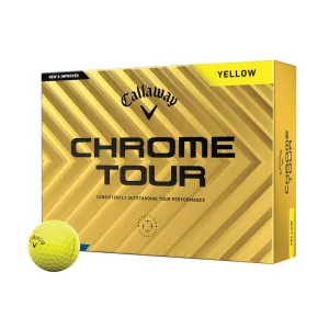 Callaway Chrome Tour Yellow Personalized Golf Balls