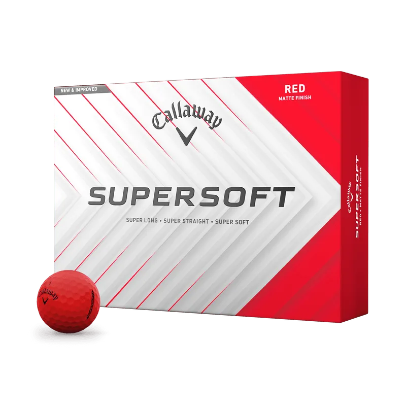 Callaway Supersoft Matte Red Golf Balls 2025