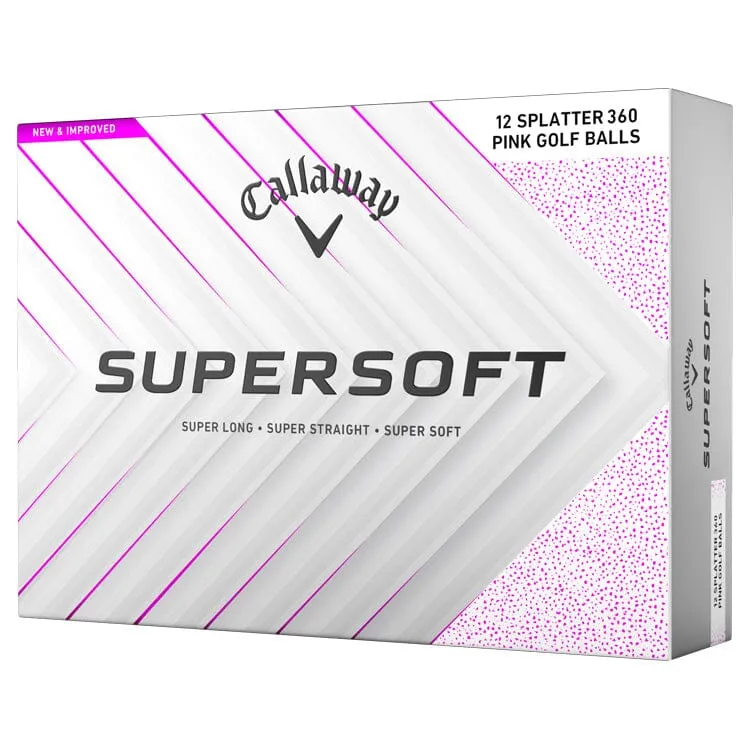 Callaway Supersoft Pink Splatter Golf Balls 12Pk
