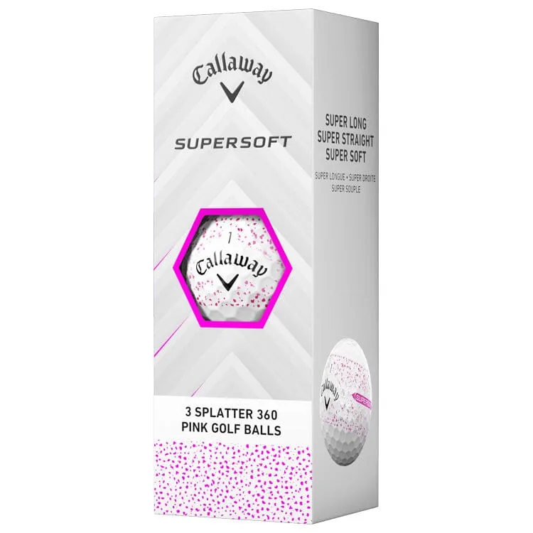 Callaway Supersoft Pink Splatter Golf Balls 12Pk