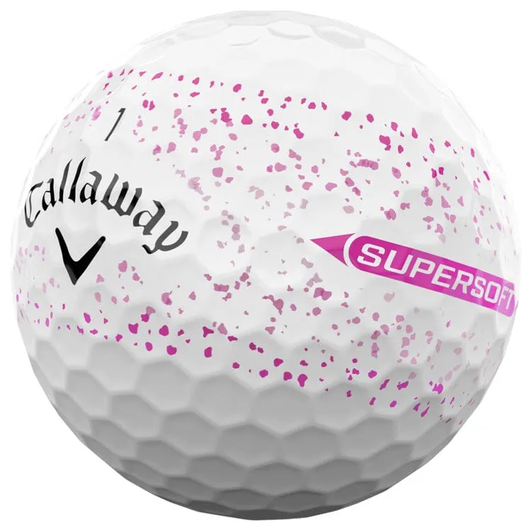 Callaway Supersoft Pink Splatter Golf Balls 12Pk