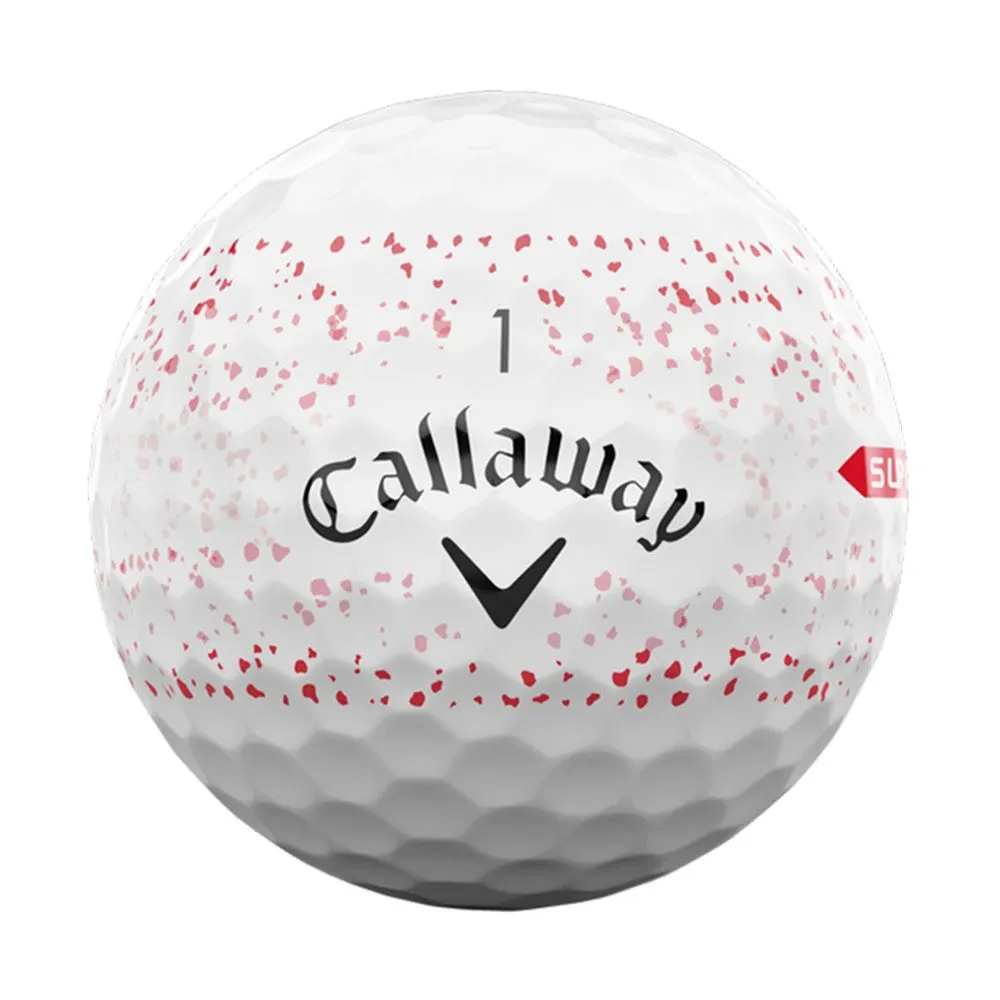 Callaway Supersoft Splatter 360 Golf Balls - White/Red
