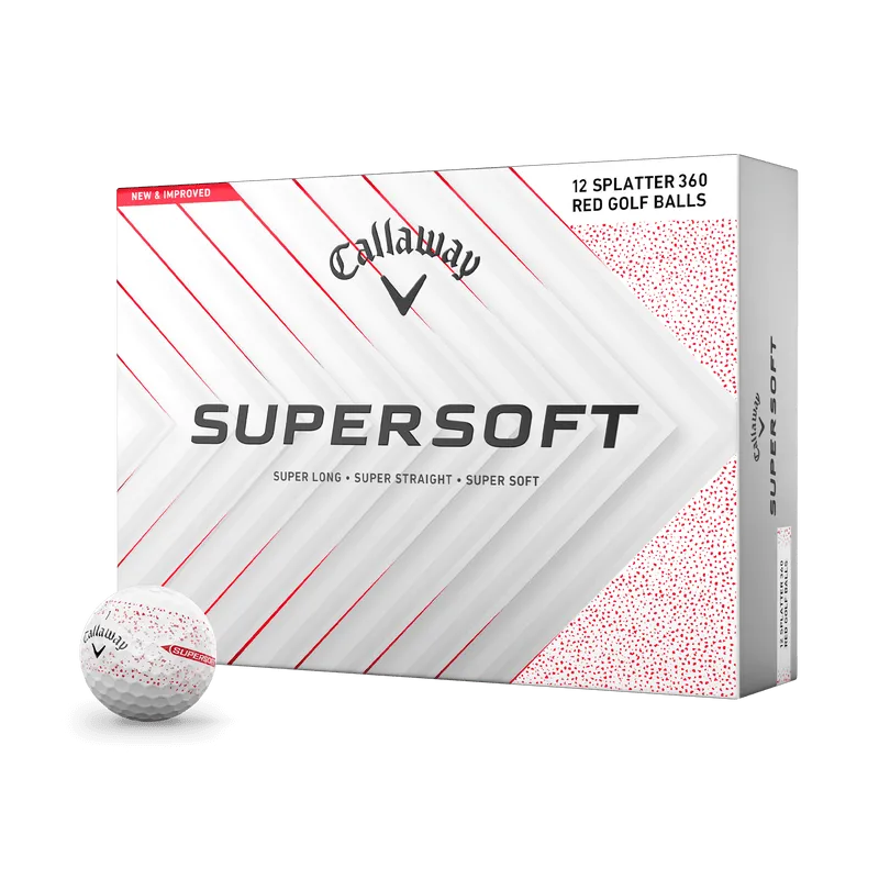 Callaway Supersoft Splatter 360 Red Golf Balls 2025