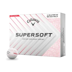 Callaway Supersoft Splatter 360 Red Golf Balls 2025