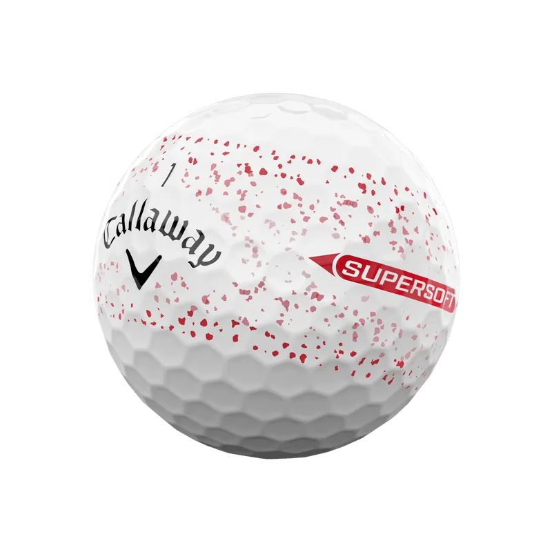 Callaway Supersoft Splatter 360 Red Golf Balls 2025