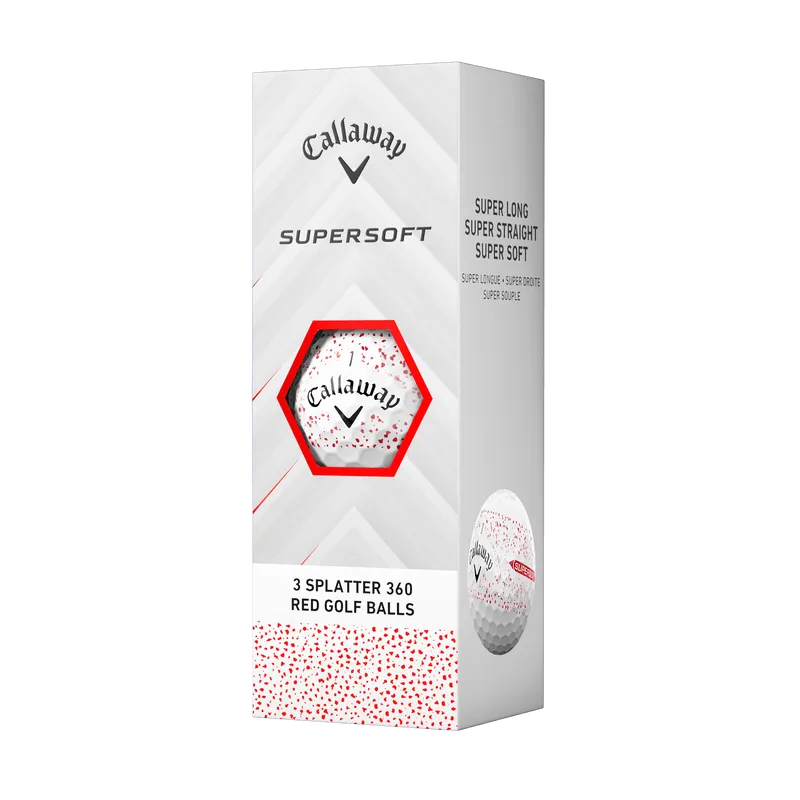 Callaway Supersoft Splatter 360 Red Golf Balls 2025