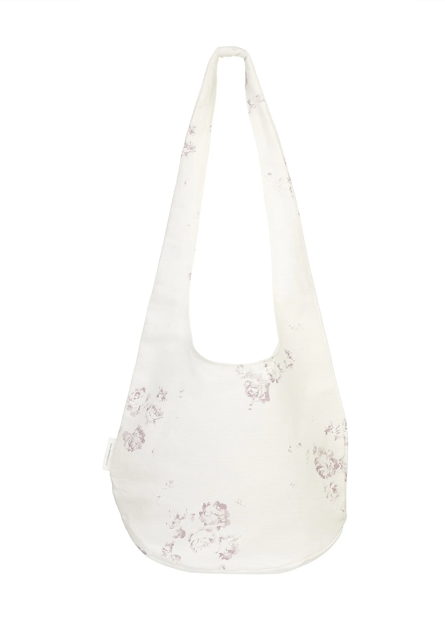 'Camille' - Vintage Lilac boho beach bag on Oyster Linen